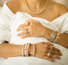 Load image into Gallery viewer, Modern  Gold Pink Bracelet 14 K
