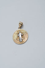 Load image into Gallery viewer, Gold Religious Medal St Benedict- Medalla Religiosa de San Benito