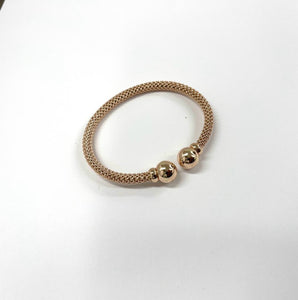 Modern bracelet rose gold spheres