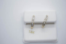 Load image into Gallery viewer, Fashion Diamond Earrings 14 K - Argollas de Moda en Diamantes 14 K