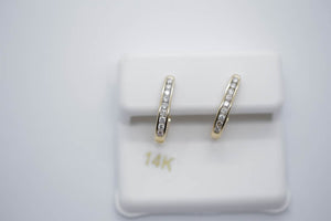 Fashion Diamond Earrings 14 K - Argollas de Moda en Diamantes 14 K