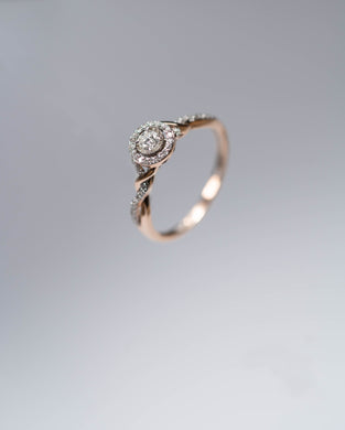 Gold Ring 14 K Round Diamond Design Solitaire - Anillo de  Diamantes 14 K Solitario Redondo