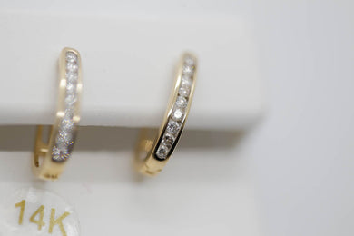 Fashion Diamond Earrings 14 K - Argollas de Moda en Diamantes 14 K