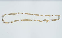 Load image into Gallery viewer, Gold chain Paper Clip Style Yellow Gold 14 K - Cadena en Oro Amarillo Estilo Clip 14 K