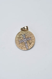 Gold Religious Medal St Benedict- Medalla Religiosa de San Benito