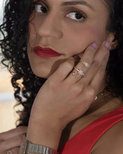 Load image into Gallery viewer, Rose Gold Square Diamond 14 K Ring-  Anillo de Oro Rosa Cuadrado 14 K